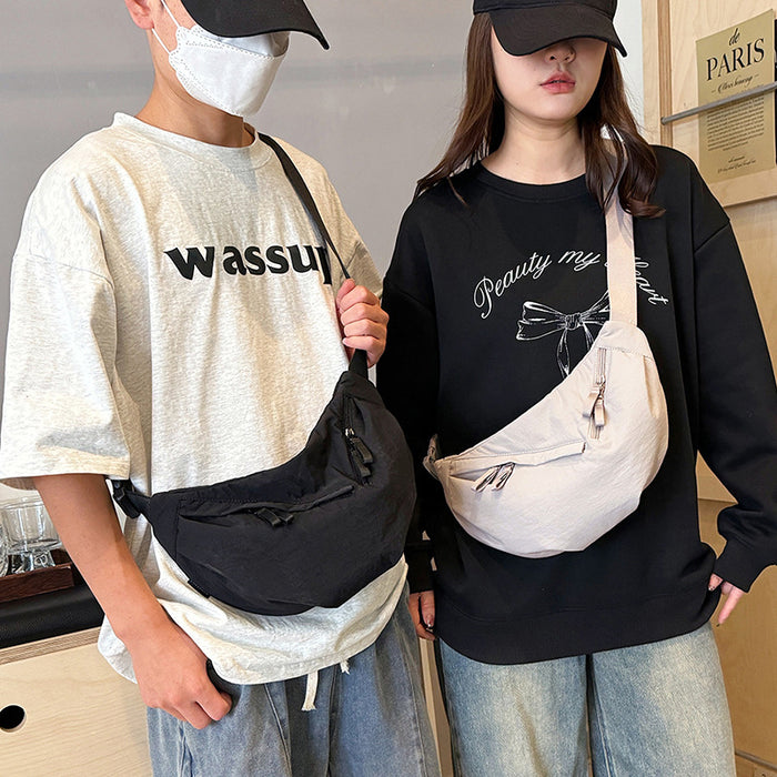 Wholesale Versatile crossbody bag, thickened trendy chest bag, cow horn bag, casual