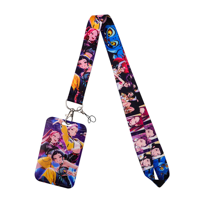Wholesale 5 pcs KPOP Phone Lanyard Hard Case Protector Card Holder Keychain