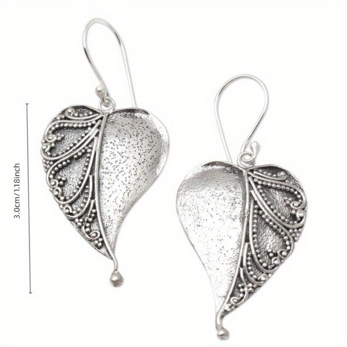 Wholesale Vintage heart-shaped alloy pendant earrings with versatile personality