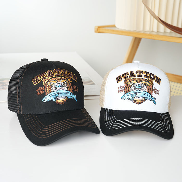 Wholesale Hard top three-dimensional baseball cap fishing casual hat 5-piece peaked cap