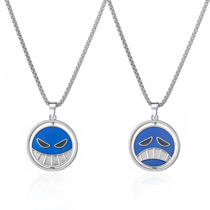 Wholesale Rotating necklace, metal trendy and versatile hanging accessory for men and women