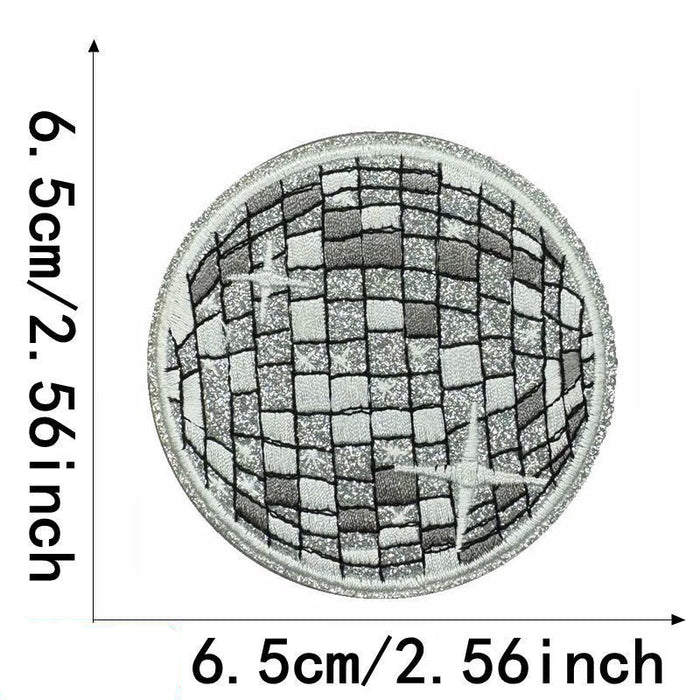 Wholesale Flash Disco Embroidered Cloth DIY Patches