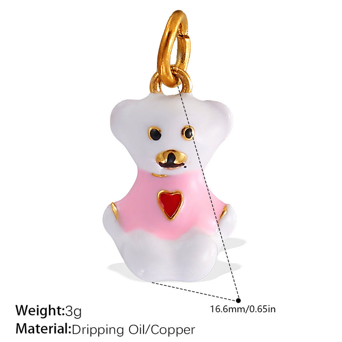 Wholesale Cartoon Cute Stereo Elephant Puppy Oil Dripping Pendant Decorative Accessories Mobile Phone Pendant