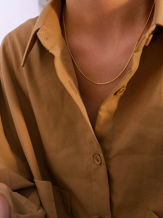 Wholesale  basic snake bone chain s925 sterling silver necklace simple all-match clavicle chain stackable