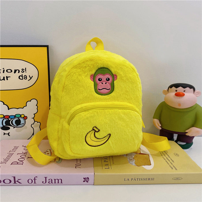 Wholesale Cartoon backpack autumn and winter plush student large capacity versatile school backpack