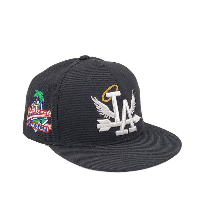 Wholesale Street hip-hop flat-top baseball cap with LA lettering