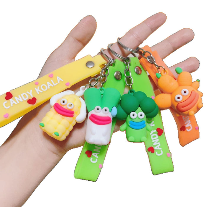 Wholesale Cartoon funny keychain pendant, cute soft rubber backpack hanging accessories wholesale