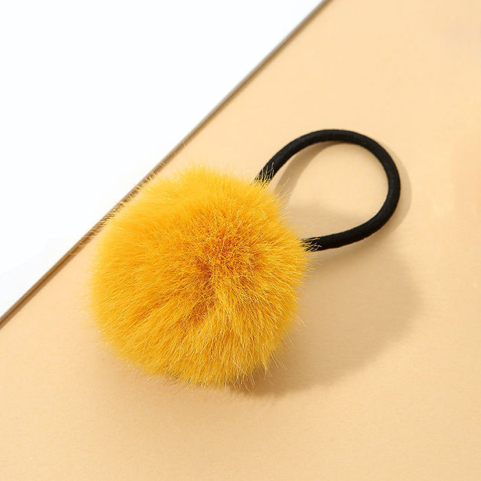 Wholesale cute color plush soft f Hair Scrunchies