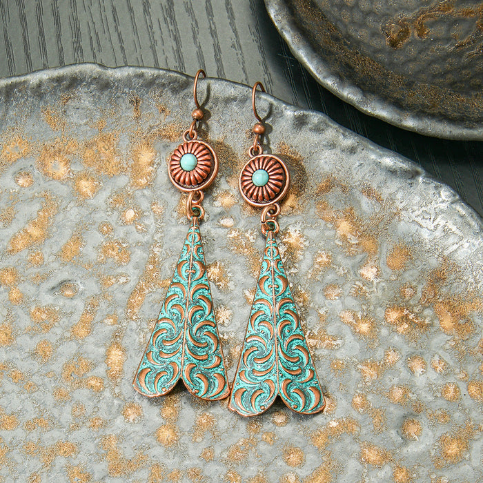 Wholesale Bohemian Geometric Tassel Earrings Set - Zinc Alloy Electroplated Boutique Resale Jewelry