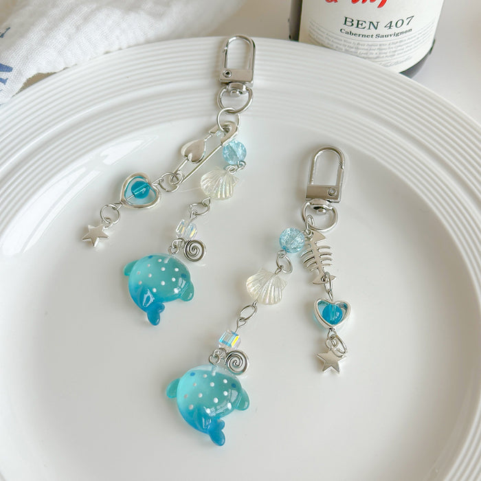 Wholesale Mobile Phone Chain Hand-Beaded Shark Pendant