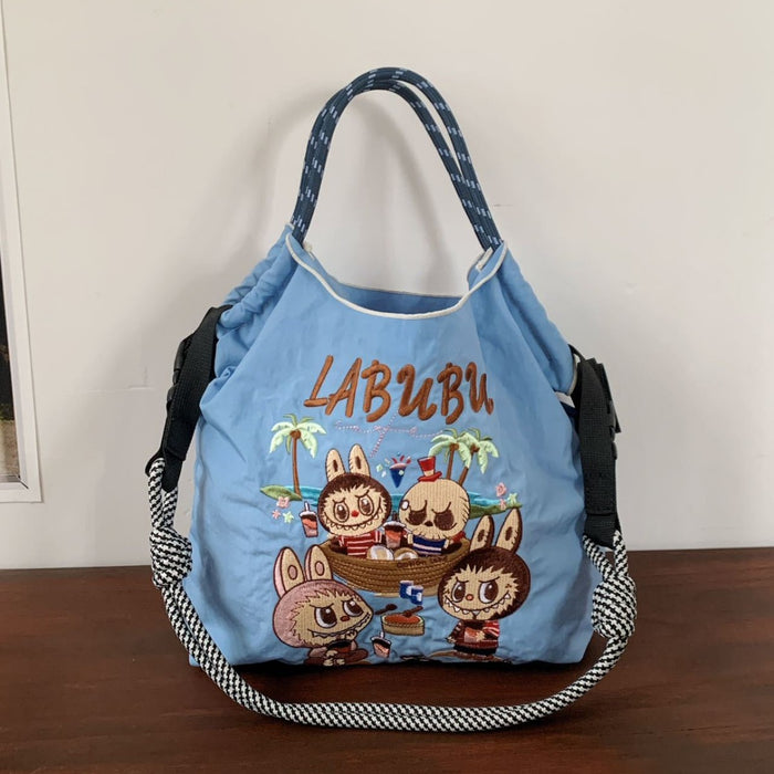 Wholesale embroidered shoulder bag cartoon messenger bag versatile fashion handbag large capacity bag
