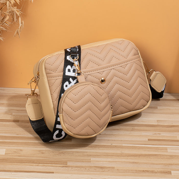 Wholesale Women's Bags Fashionable Shoulder Bags Printed Ribbon Camera Bags Trendy and Personalized Women's Bags JDC-SD-HongY011