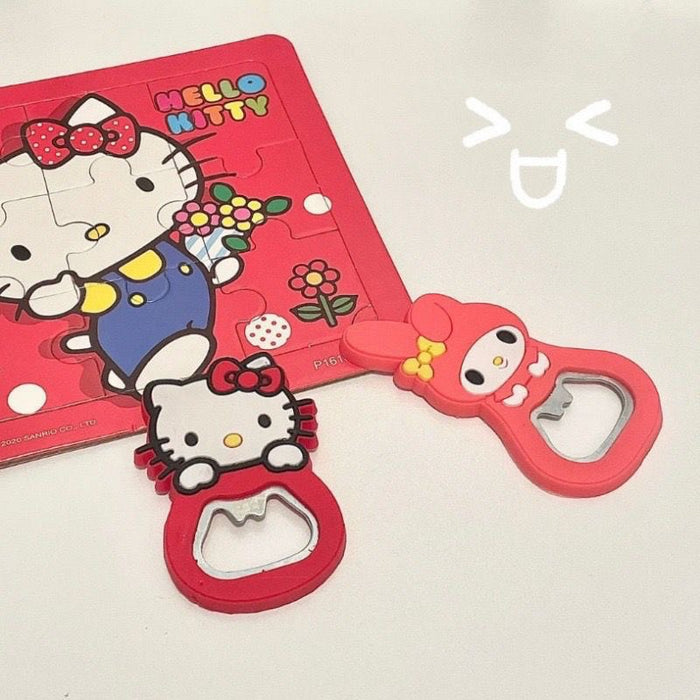 Wholesale Cartoon Cat Folding Bottle Opener Fridge Magnet Party Favor