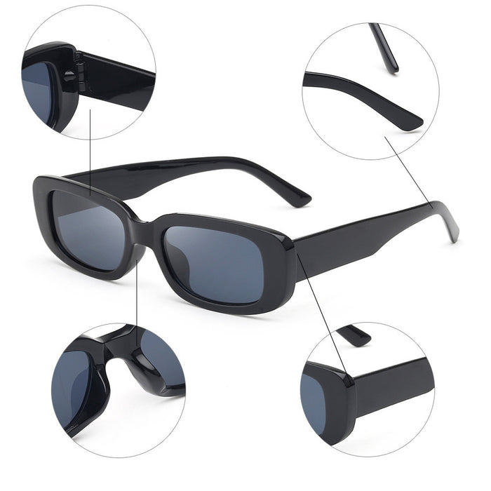 Wholesale Box black sunglasses, retro UV resistant sunglasses