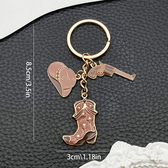 Wholesale Oil-dripping hat pistol metal keychain