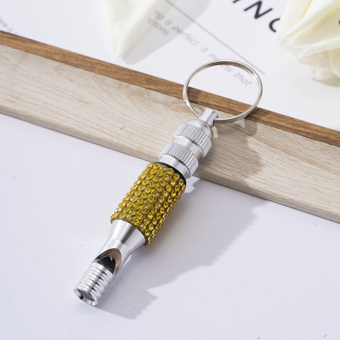 Wholesale Diamond Aluminum Whistle Keychain JDC-KC-ZY020