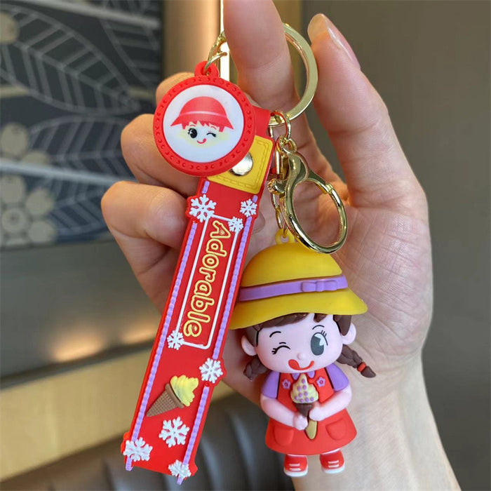 Wholesale Silicone Cartoon Doll Keychain JDC-KC-MingT210