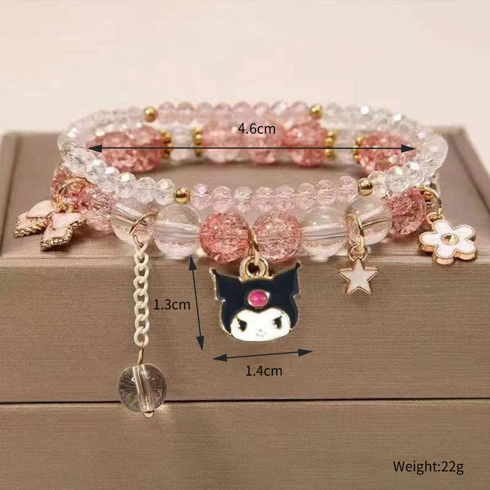 Wholesale Crystal bead cute bracelet, holiday gift giveaway