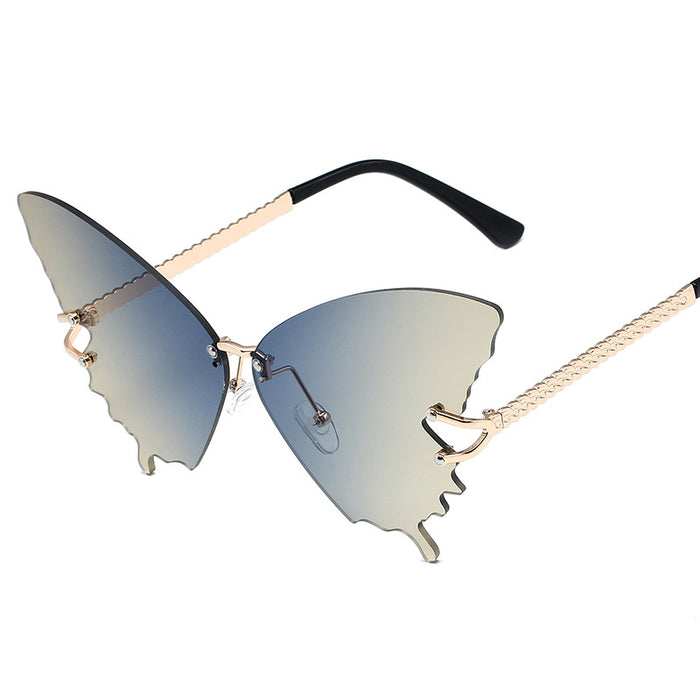 Wholesale Butterfly Large Frame Women's PC Sunglasses JDC-SG-HongR015
