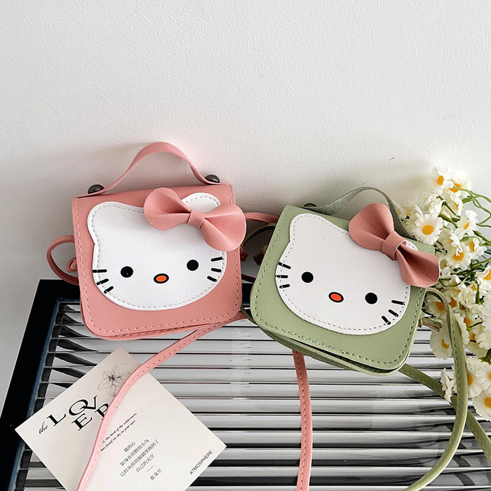 Wholesale Cute little bag, cat children's backpack, diagonal shoulder bag, bow decoration, small change bag