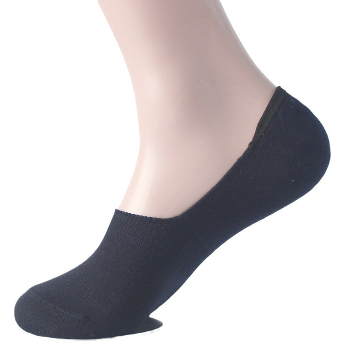 Wholesale Invisible Socks Solid Color Shallow Mouth Cotton Socks with Silicone Anti slip Boat Socks Thin Socks