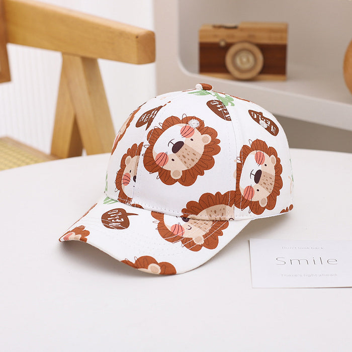 Wholesale Children's Hat Fashion Graffiti Printed Baby Baseball Hat Sunshade Duck Tongue Hat