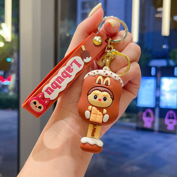 Wholesale Ice cream doll keychain,  bucktooth doll,  school bag pendant,  car keychain,  gift accessory