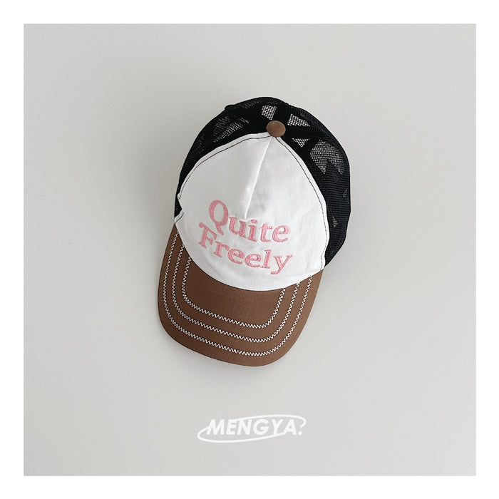 Wholesale Children's thin breathable mesh duckbill cap, travel sun protection and sunshade cap, parent-child baseball cap