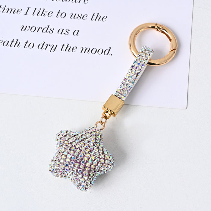 Wholesale Creative Diamond Star Keychains JDC-KC-JFan013