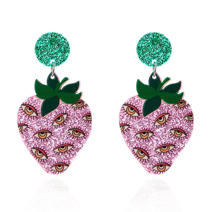 Wholesale  Day Earrings Jewelry Ghost Eyes Funny Holiday Leaf-shaped Acrylic Earrings