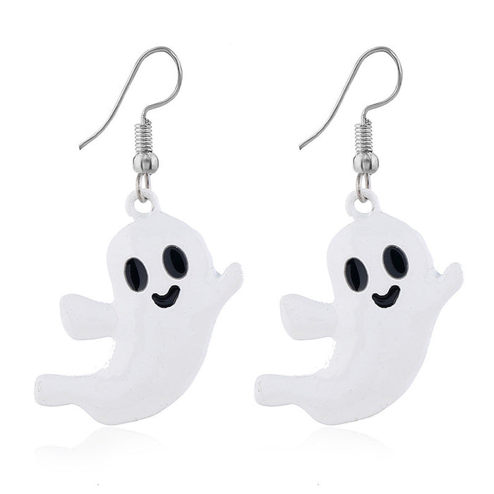 Wholesale Halloween Series Skull Spider Pumpkin Alloy Earrings JDC-ES-HengX006