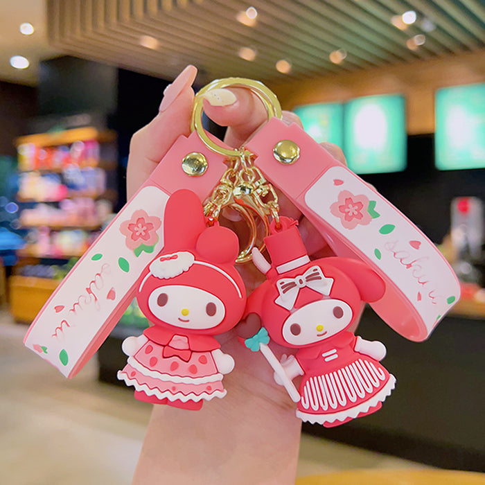 Wholesale Cartoon Silicone Doll Keychain JDC-KC-MingT180