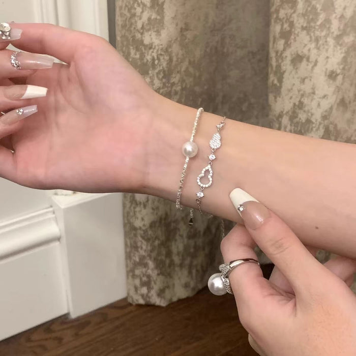 Wholesale Double Gourd Bracelet Women's Simple Niche Diamond Ins Style Bracelet