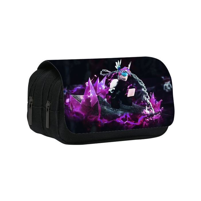 Wholesale Printing Double Layer Pencil Bag Cartoon Storage Bag