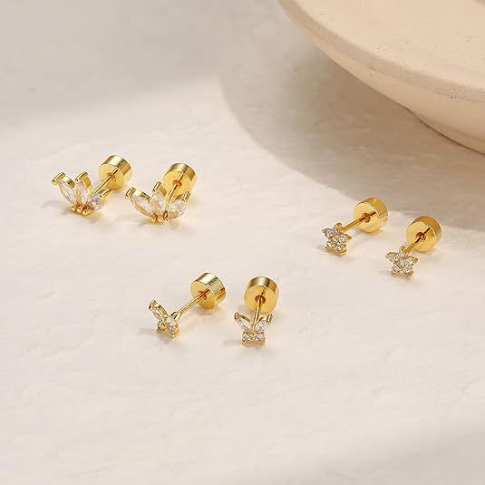 Wholesale Fashionable earrings, earrings, simple and atmospheric zircon earrings set, earrings