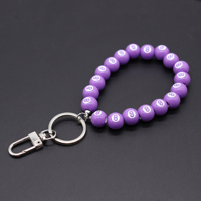 Wholesale Alloy Door Buckle Black 8 Dice Lanyard Ins Phone Chain Keychain Pendant Bag Water Bottle Lanyard Accessory