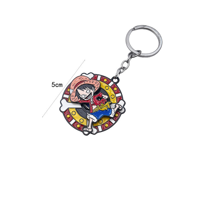 Wholesale Anime Merchandise Keychain Metal Rotating Pendant