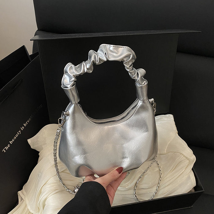 Wholesale Chain crossbody bag, new crossbody handle, fashionable and pleated