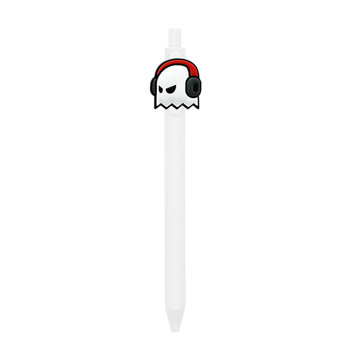 Wholesale  Ghost Polka Dot PVC Soft Gel Retractable Ballpoint Pen MOQ≥10