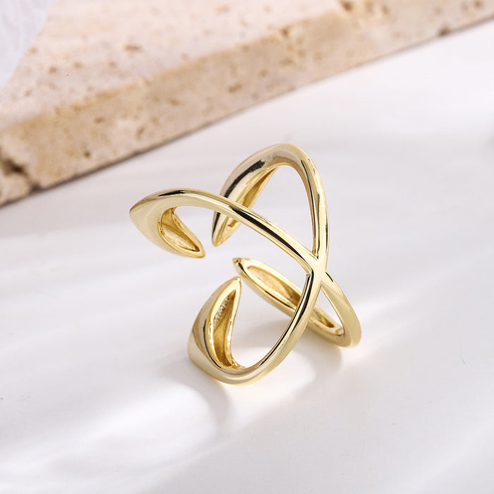 Wholesale Creative leaf ring, temperament, personality, design sense, cool style, patterned design