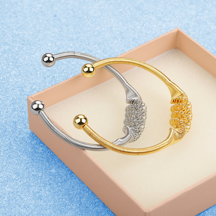 Wholesale High end and niche new metal wire stainless steel bracelet, versatile and elegant bracelet