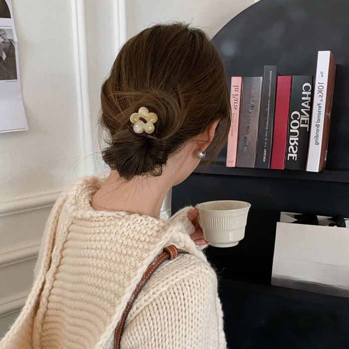 Wholesale Small flower simple temperament headband high elasticity cowhide tendon hair accessory