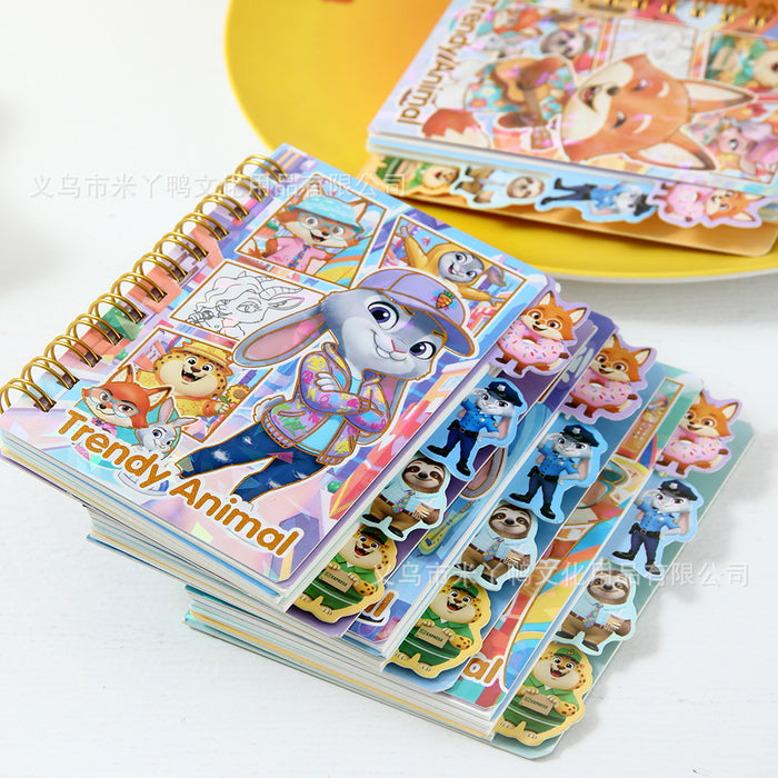 Wholesale A7 Gold Foil Spiral Notebook Cute Dividers Planner Student Stationery