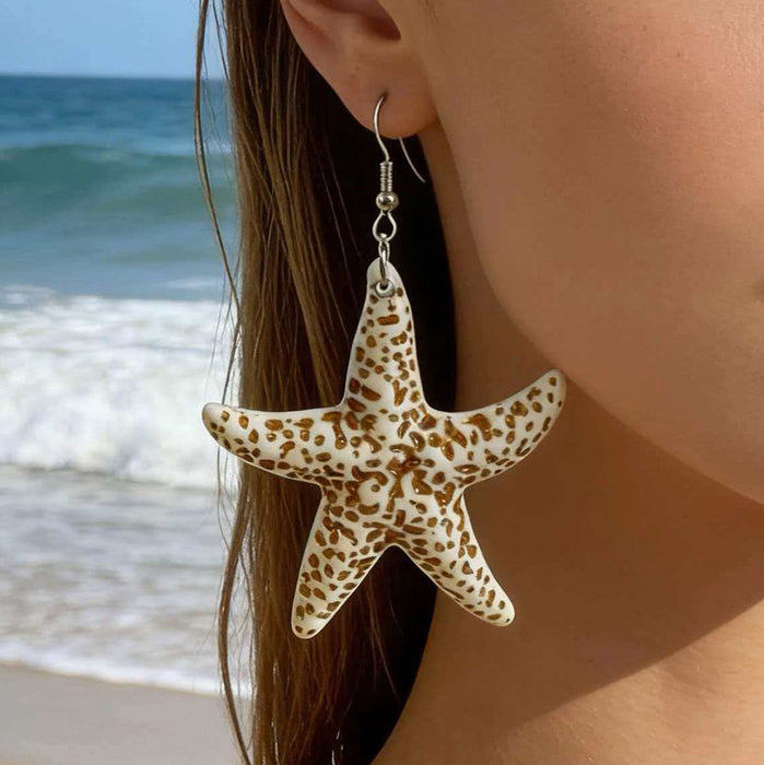 Wholesale Vintage Ocean Shell Acrylic Earrings Boho Style Fashion Accessory for Resale MOQ≥2