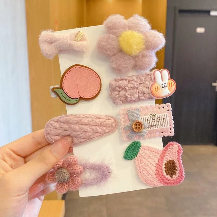Wholesale Plush Hair Clip Lambswool Baby  Cute Bb Clip Cartoon
