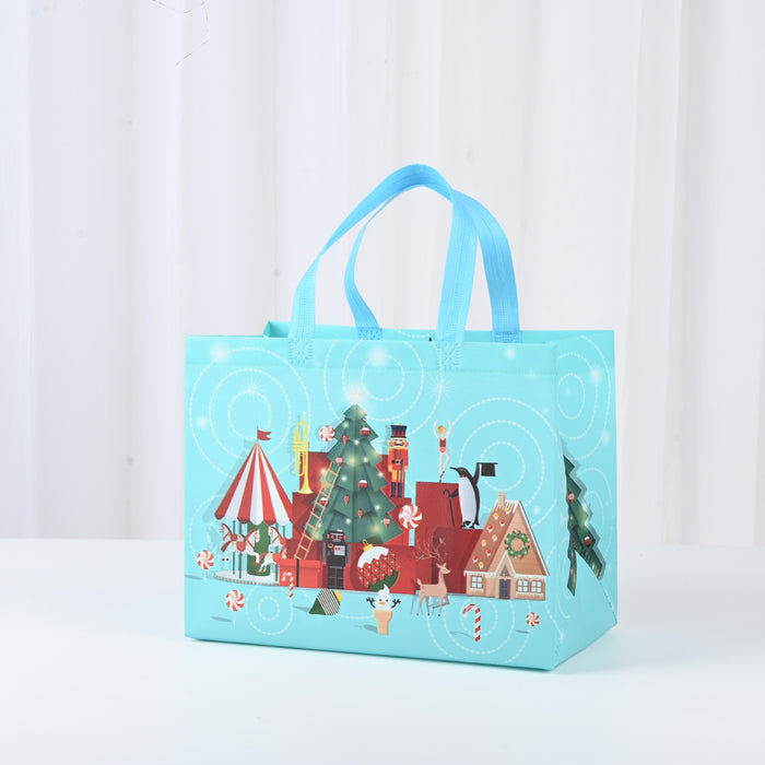 Wholesale Christmas Handheld Gift Bag Customized Cartoon Santa Claus Elk Snowflake Non Woven Bag JDC-GB-XJ002