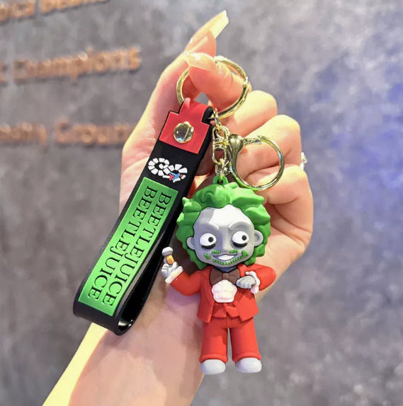 Wholesale 3pcs Cartoon Silicone Keychain Pendant Decorative Bag Charm