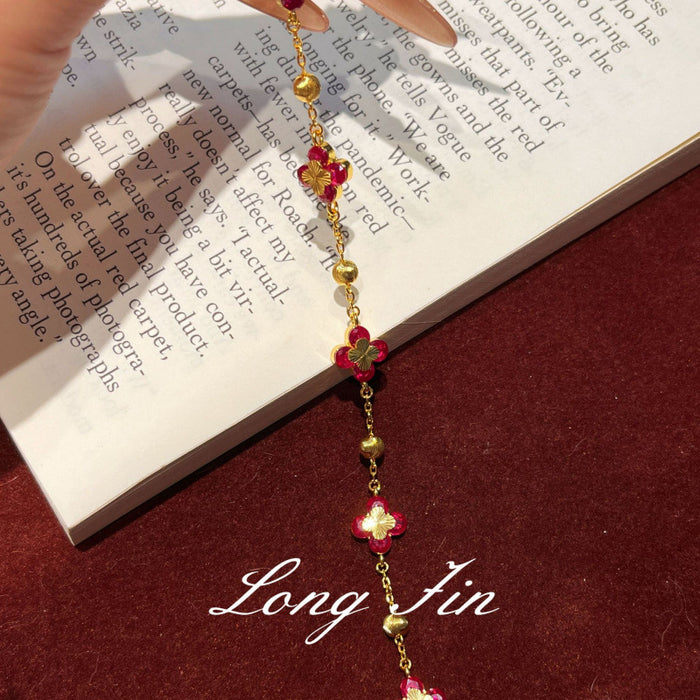 Wholesale Women's Four-Leaf Clover choker necklace Bracelet Earrings Set