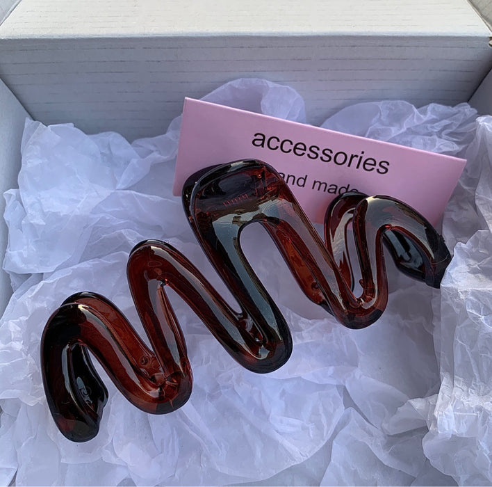 Wholesale Small niche design wave grip clip, back of head hair grip, disc hair clip, shark