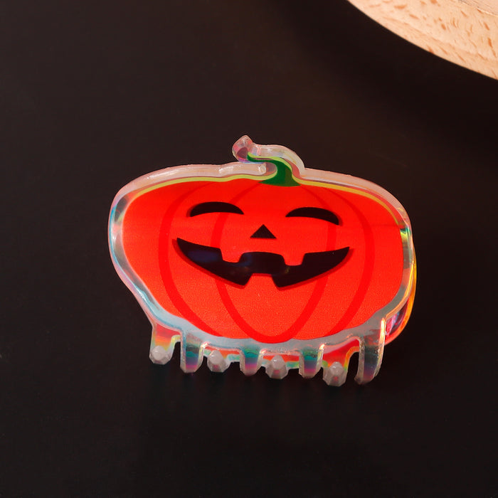 Wholesale  Pumpkin Ghost Laser Effect Printed Clip Shark Clip Hair Accessory